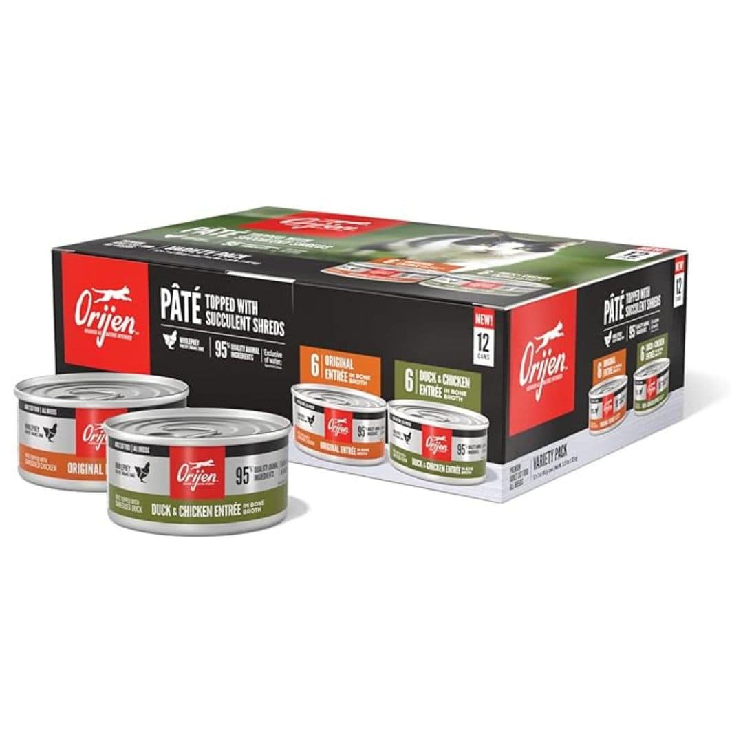 ORIJEN Premium Pate Variety 12 Pack Original Recipe + Duck & Chicken Recipe ORIJEN Premium Pate Variety 12 Pack Original Recipe + Duck & Chicken Recipe
