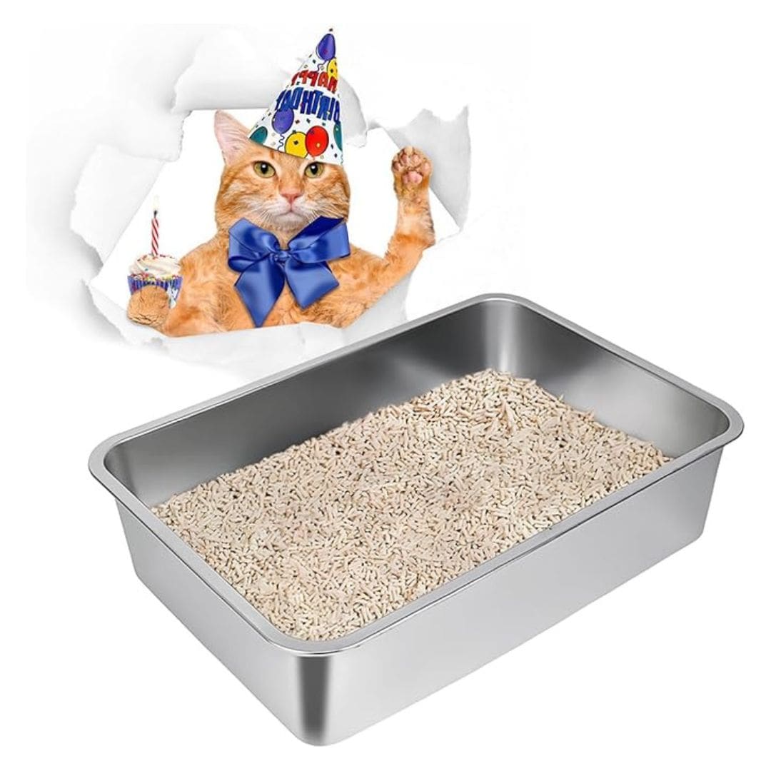 LIHONG Stainless Steel Cat Litter Box