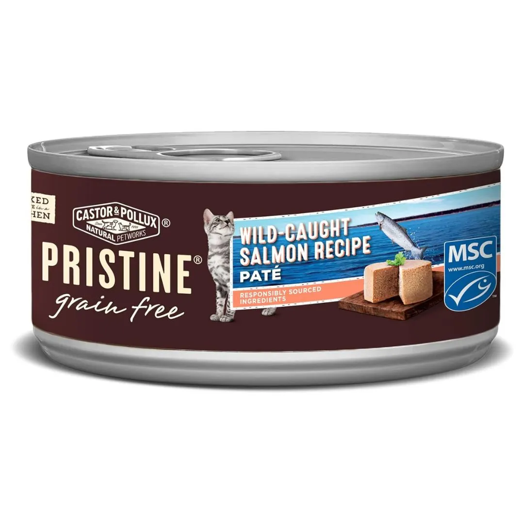 PRISTINE Grain Free Wild-Caught Salmon Recipe Pate Wet Cat Food